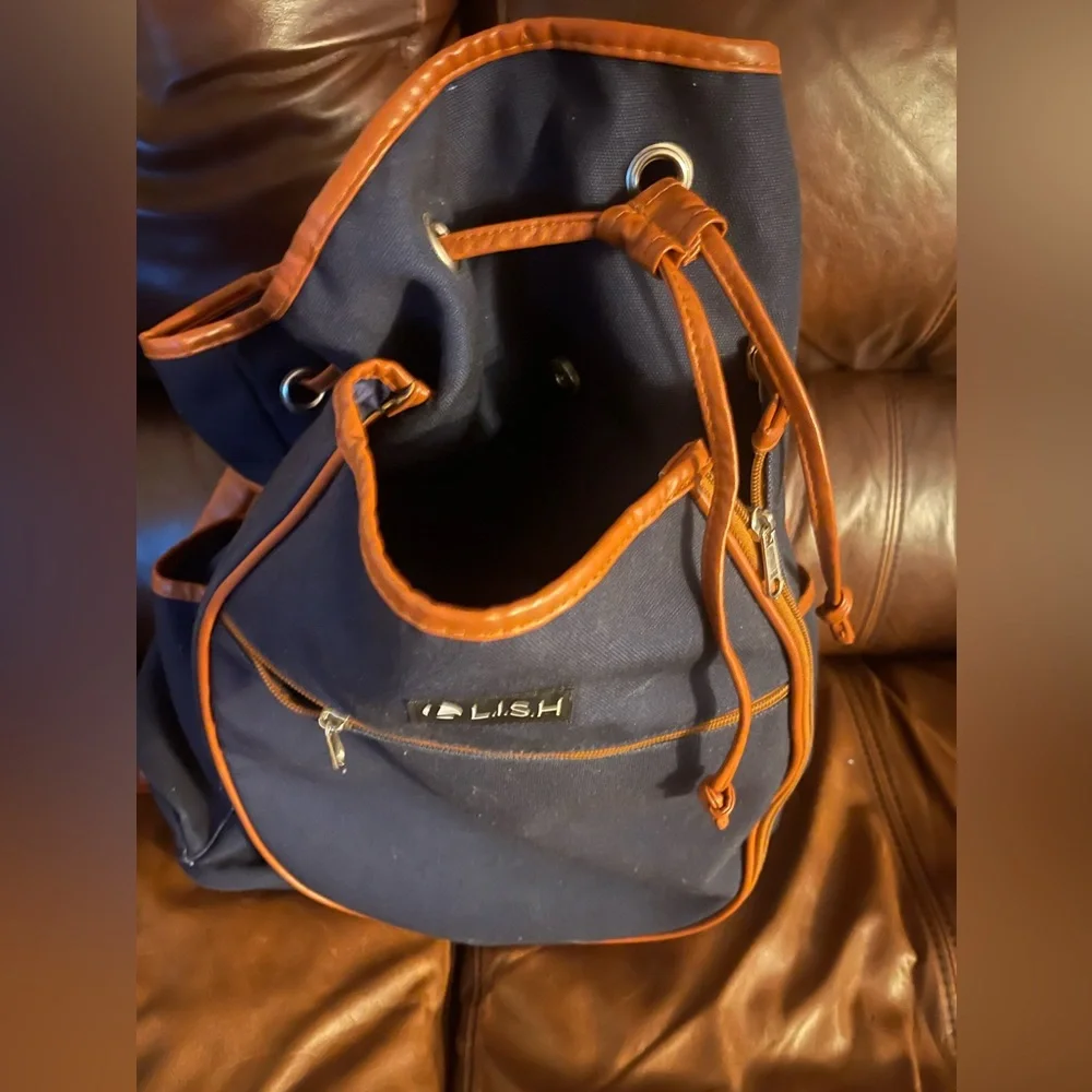Lish Canvas Tennis Racket Backpack - Picture 2 of 4